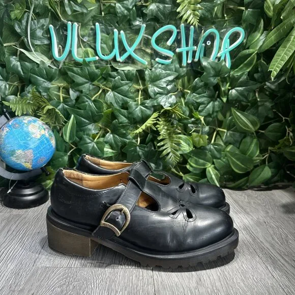 Martens Shoes Dr Martens Vtg Womens Uk Us Black Babies1